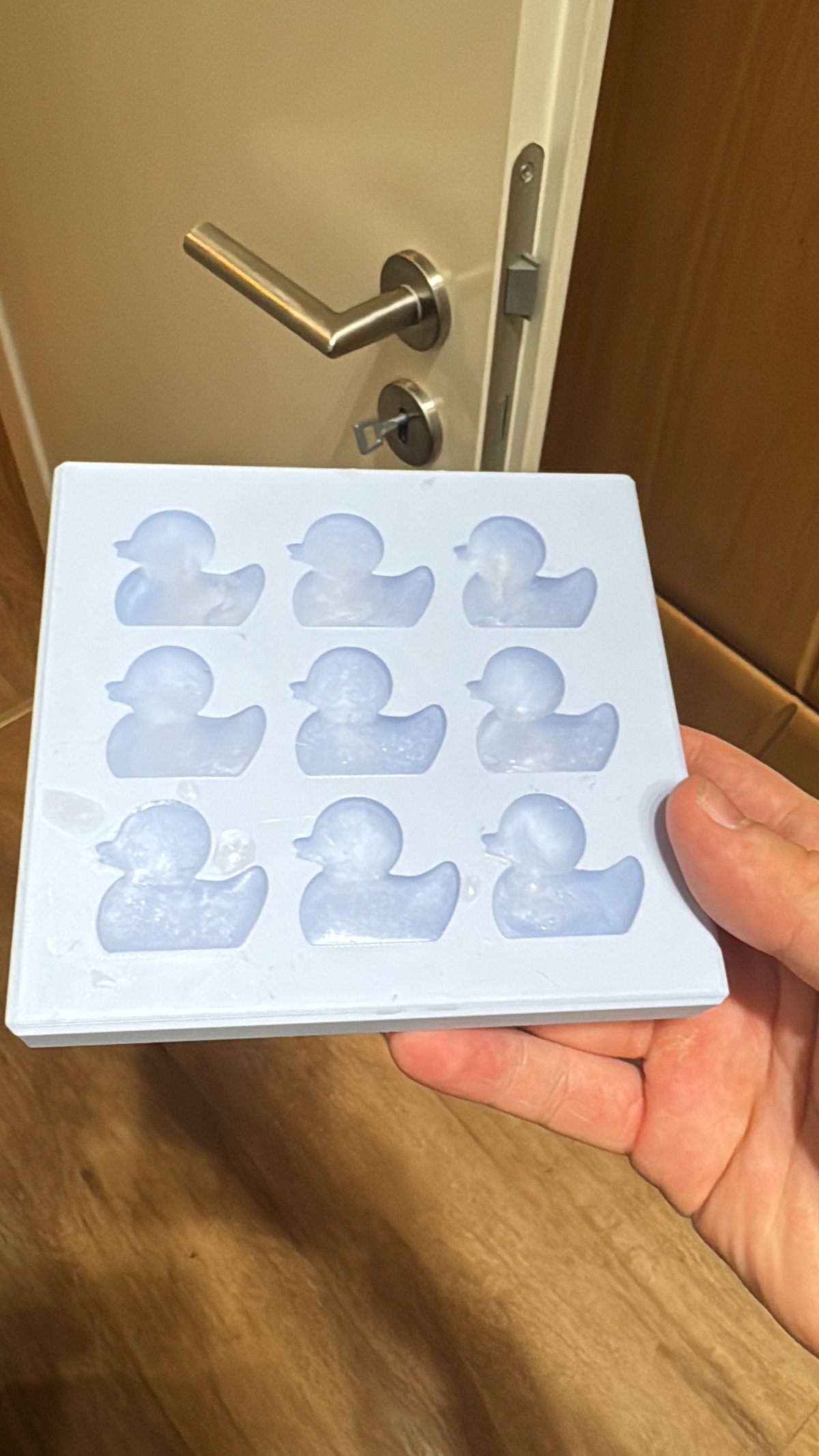 9-cavity siliconen mal voor eendjes-kaarsen — 3D-geprinte mastermold